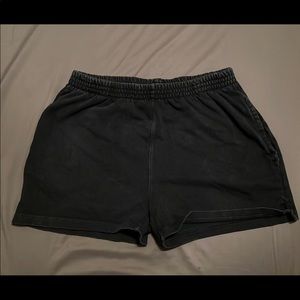 Black track shorts